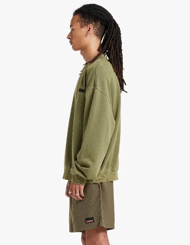 Kickout Washed Sweat - Olive