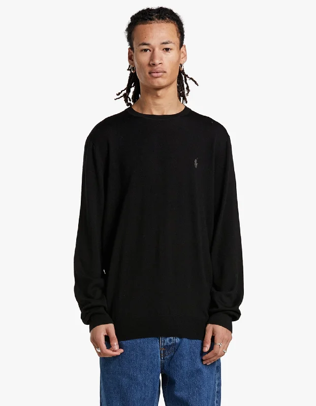 Long Sleeve Pullover - Polo Black