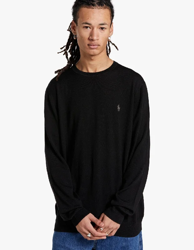 Long Sleeve Pullover - Polo Black