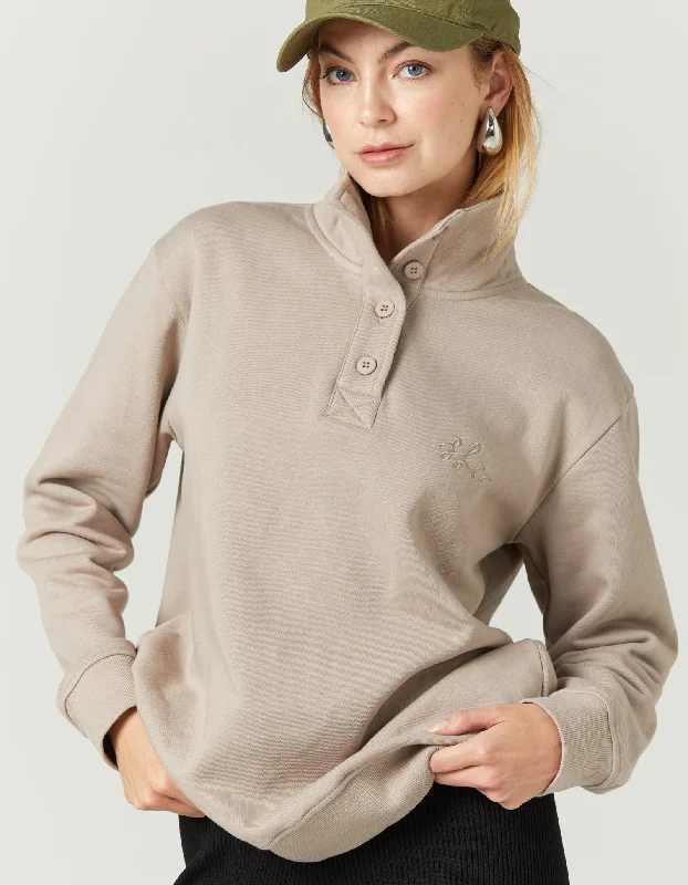 SLC Funnel Neck Fleece - Stone