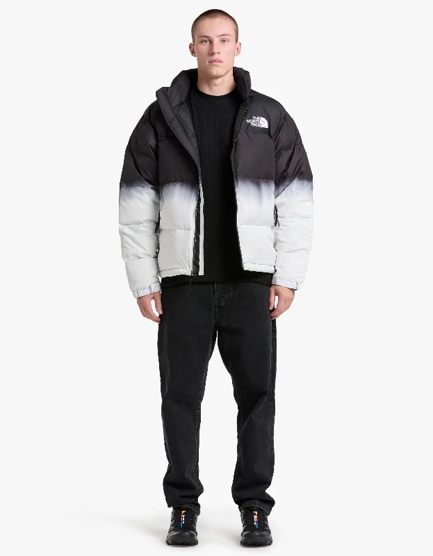 Mens 1996 Nuptse Dipdye Jacket - TNF Black Dip Dye