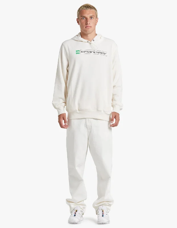 Mens Coordinates Hoodie - Gardenia White/Chlorophyll Green