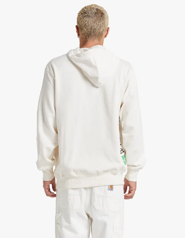 Mens Coordinates Hoodie - Gardenia White/Chlorophyll Green