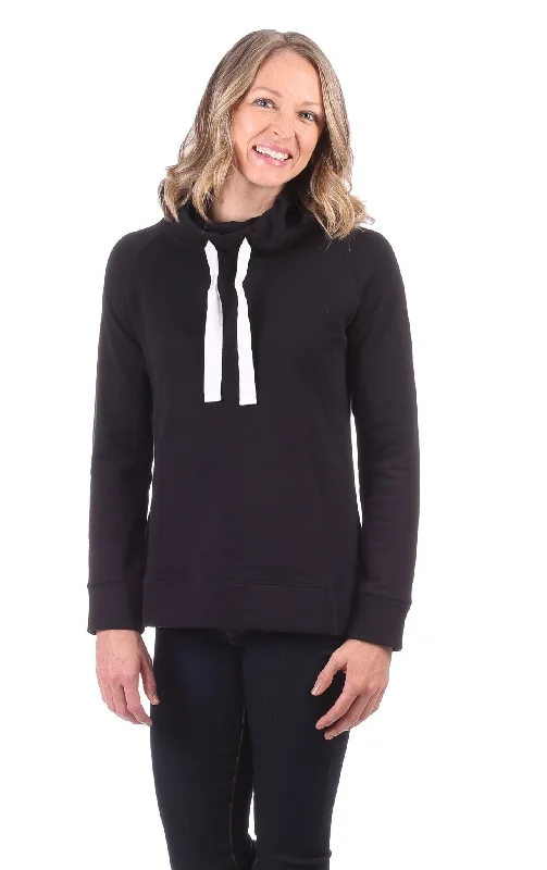 Finley Funnel Neck in Black