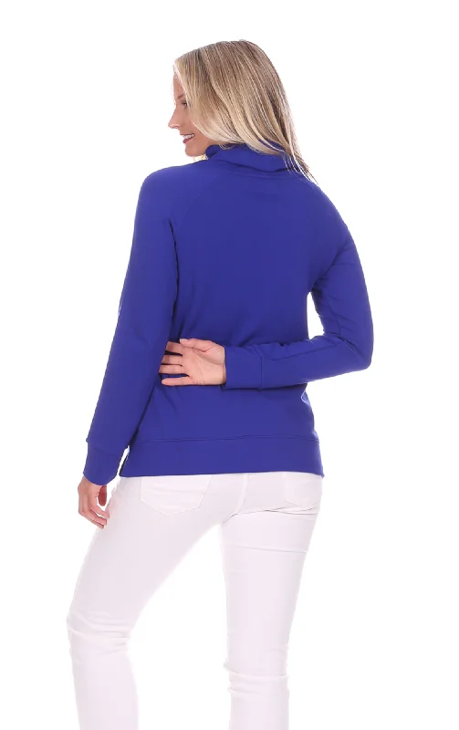 Finley Funnel Neck in Bright Blue