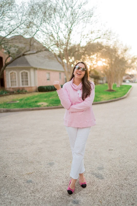 Finley Funnel Neck in Pirouette Pink