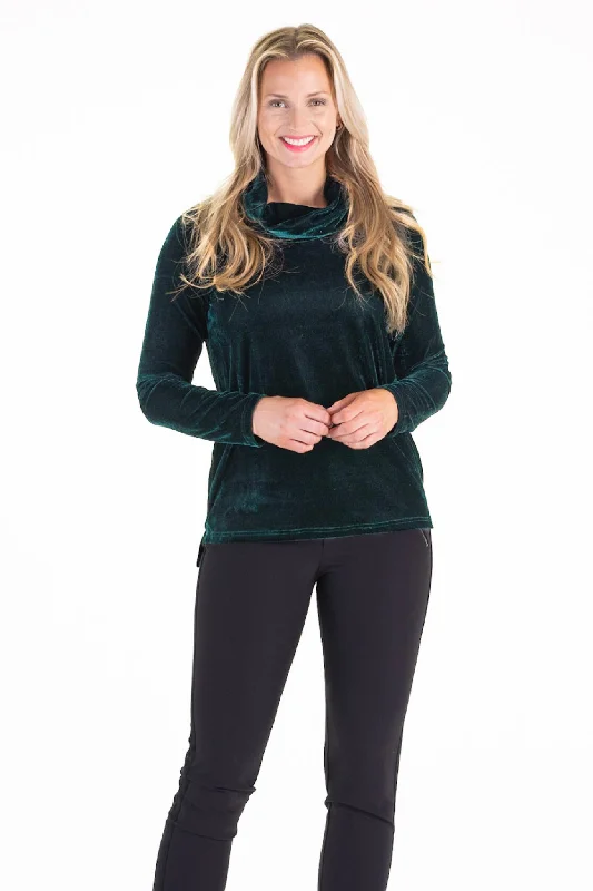 Keira Pullover in Evergreen Velvet