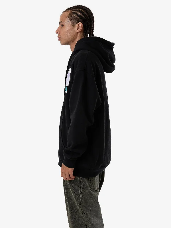 Natural Remedy Zip Hood Fleece - Black