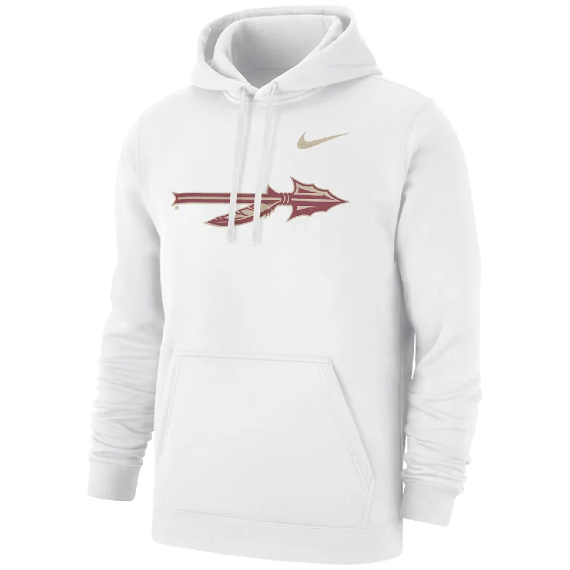 Nike Men's Spear Logo Club Fleece Hood - White