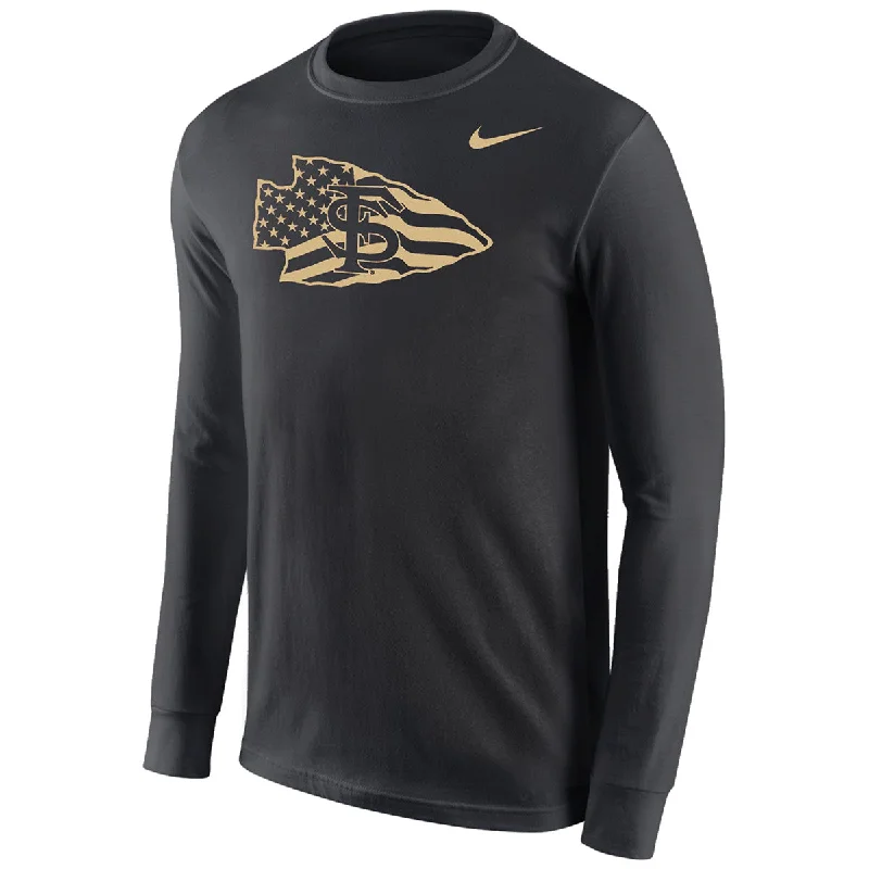 Nike Men's Veteran's Alliance Arrowhead Long Sleeve Performance T-shirt - Anthracite