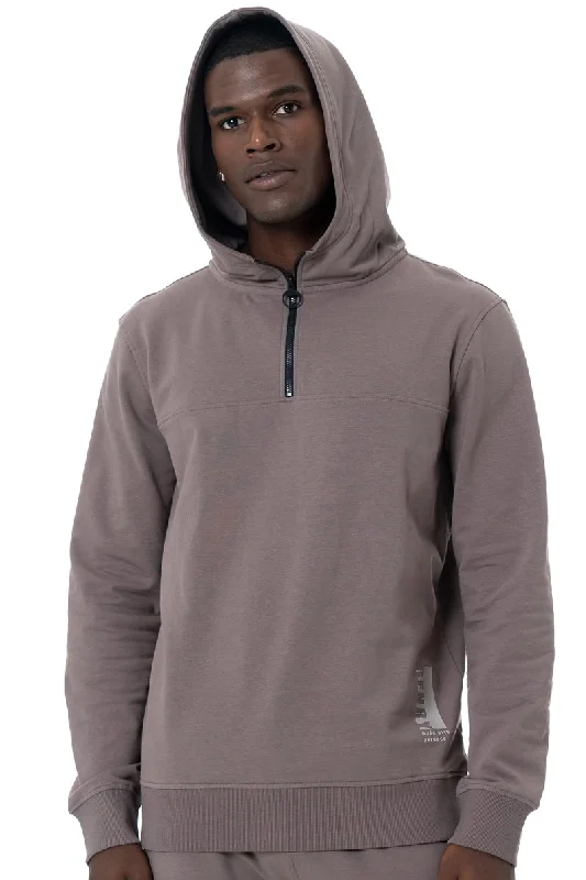 Quarter Zip Hoodie _ 146310 _ Brown