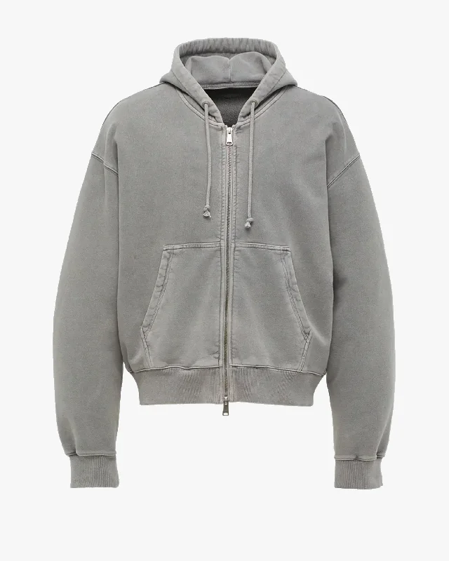 Garment Dyed Zip-Up Hoodie