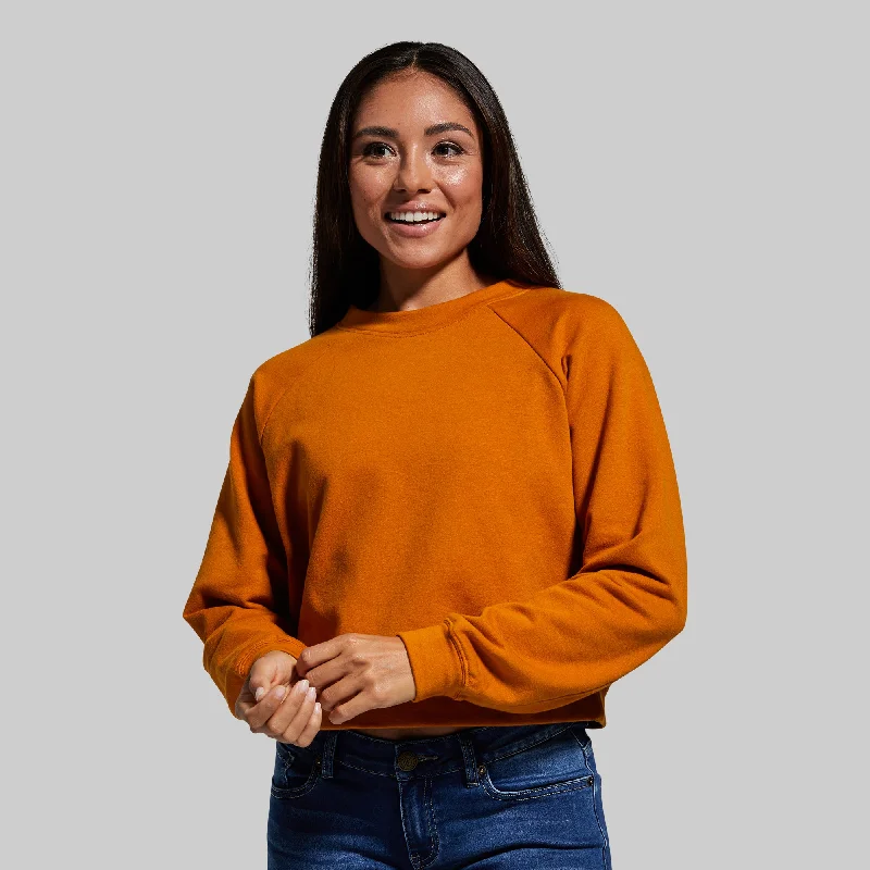 Unmatched Cropped Crew Sweatshirt (Honey Ginger)