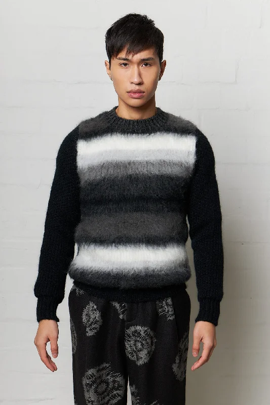 Chunky Rib Brushed Crewneck Pullover