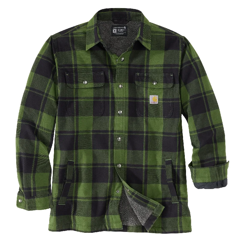 Men's Relaxed Fit Flannel Sherpa-Lined Shirt Jac