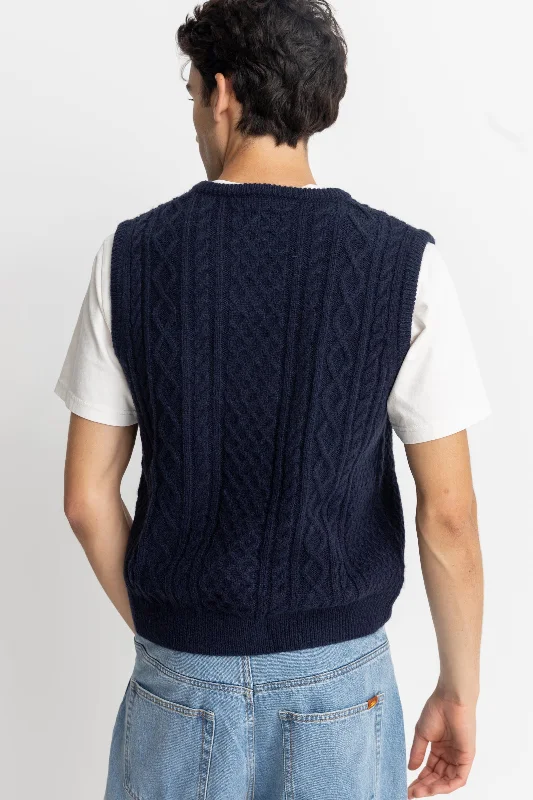 Mohair Knit Vest Navy