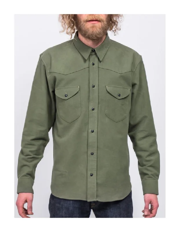 Manolito Shirt - Green Moleskin