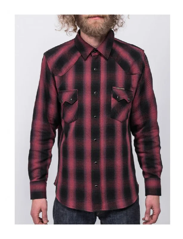 Indigofera Dollard Shirt - Burgundy and Black Check