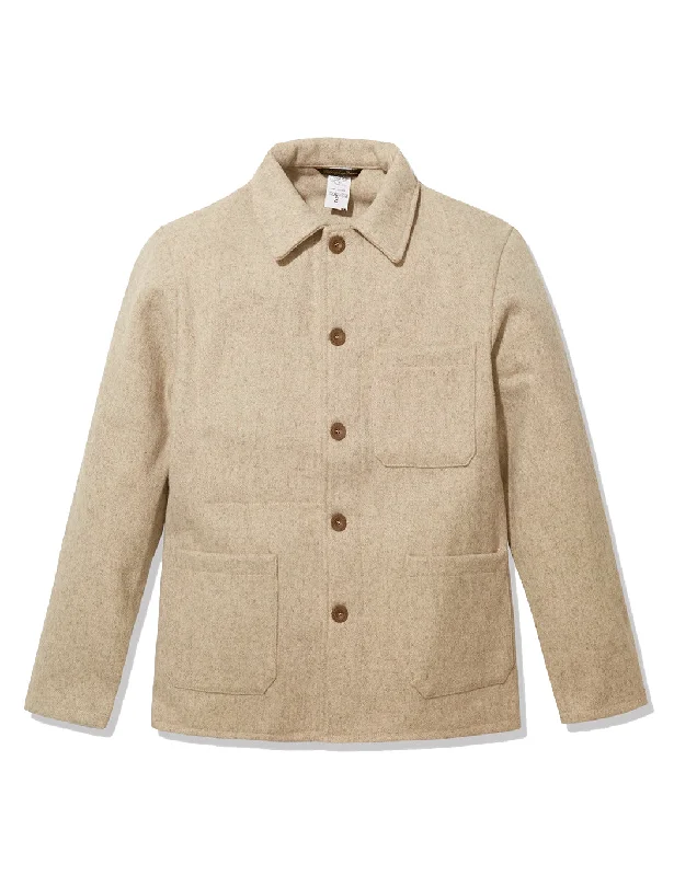 FRENCH WORK WEAR JACKET - WOOL ECRU