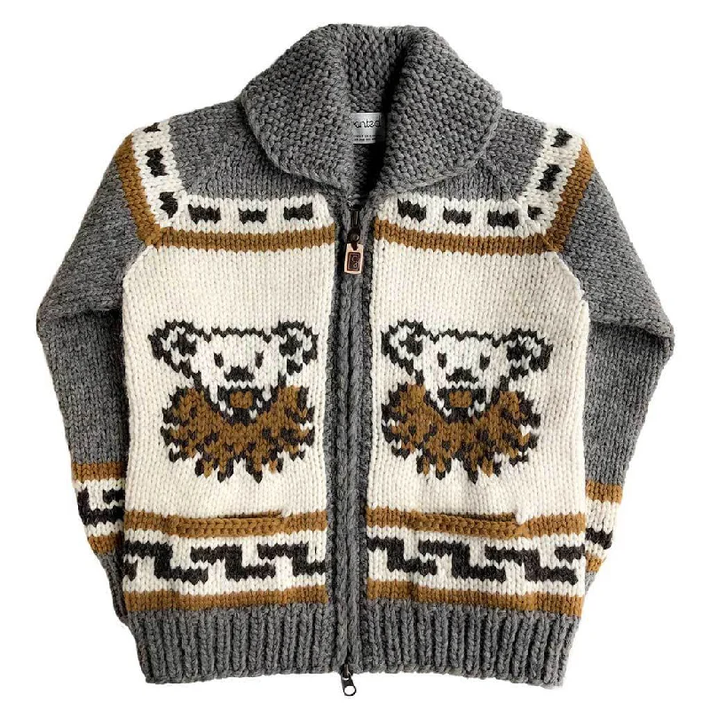 Granted Grateful Dead Dude Bear Chunky Knit- Sheep Grey