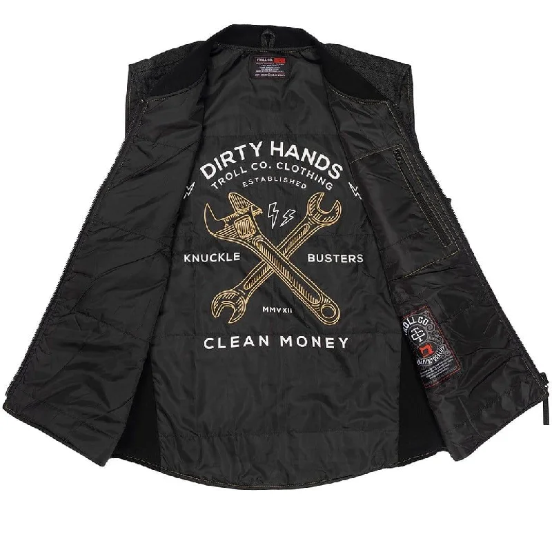 Harrison Denim Vest: Black