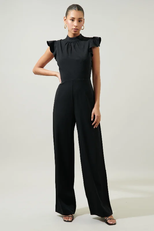 Manuela Mock Neck Wide Leg Jumpsuit