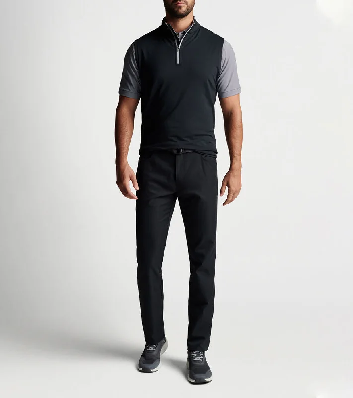 Peter Millar Galway Performance Quarter-Zip Vest - Black*