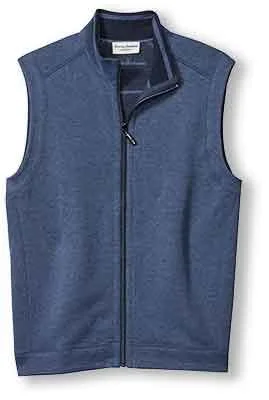 Tommy Bahama New Flip Coast Full Zip Vest - Blue Note Heather