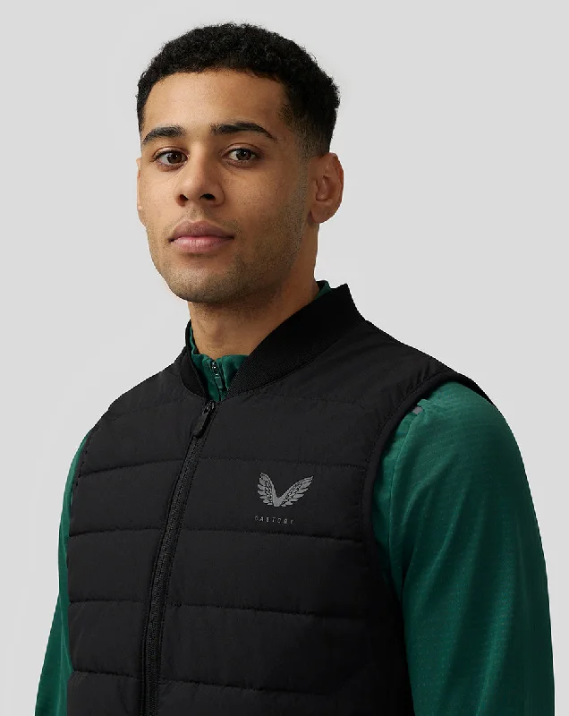 Men’s Apex Breathable Woven Hybrid Quilted Gilet - Black