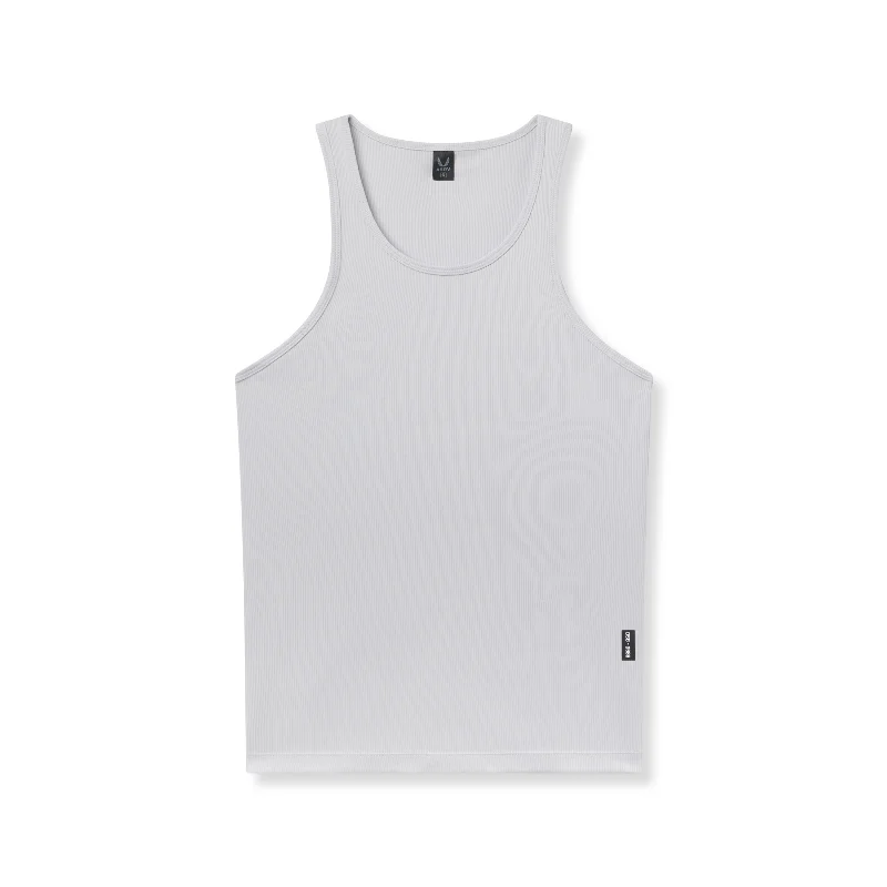 0986. Creora® Tech Ribbed Tank - Light Grey