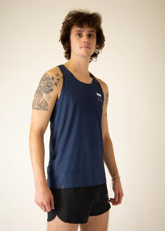 Men's Navy Blue Performance Singlet