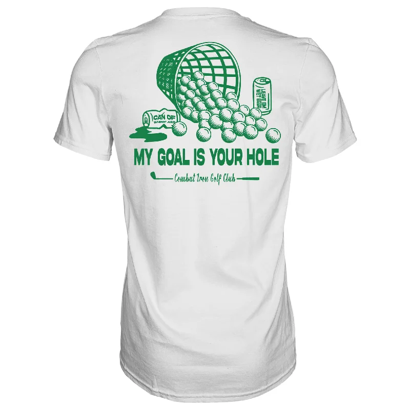 MY GOAL IS YOUR HOLE GOLF CLUB MEN'S T-SHIRT