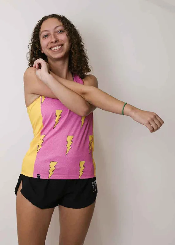 Women's Pink Bolts SP Performance Singlet