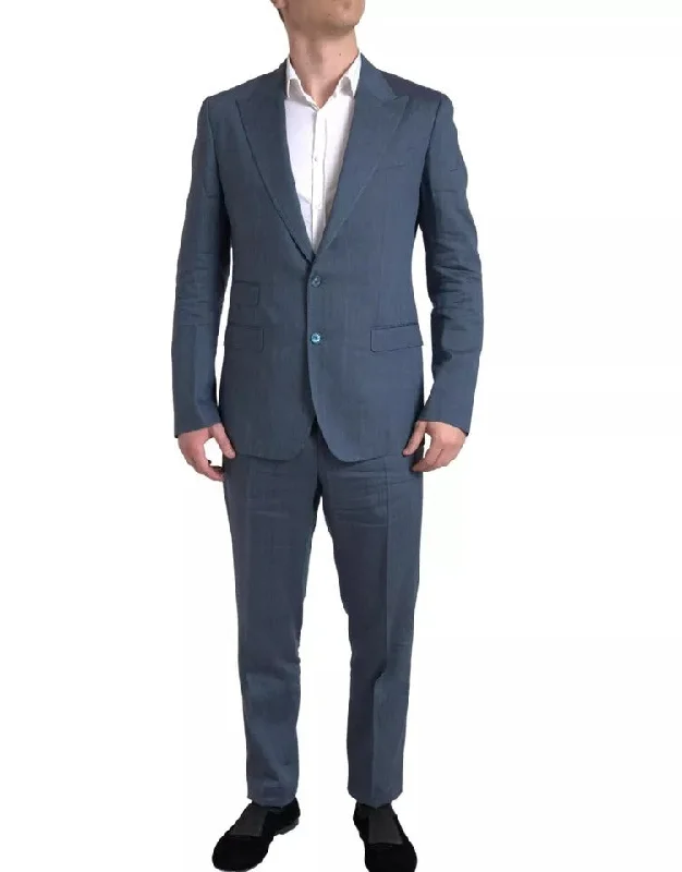 Dolce & Gabbana Blue 2 Piece Single Breasted NAPOLI Suit