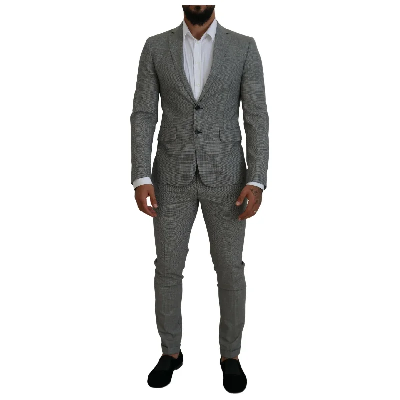 Dsquared² Gray Wool Single Breasted 2 Piece PARIS Suit