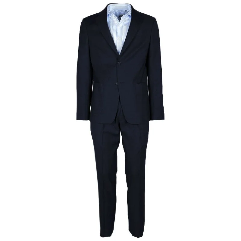 Made in Italy Blue Wool Vergine Suit