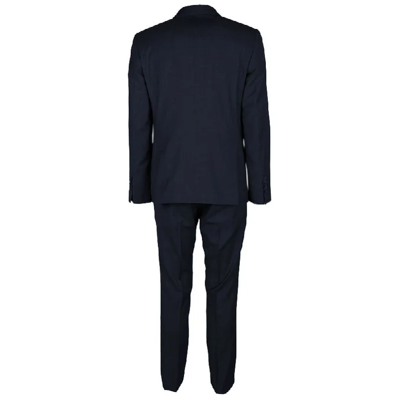 Made in Italy Blue Wool Vergine Suit